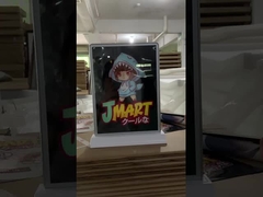 再充電可能なワイヤレスデスクトップディスプレイ ダブルサイド広告ライトボックス