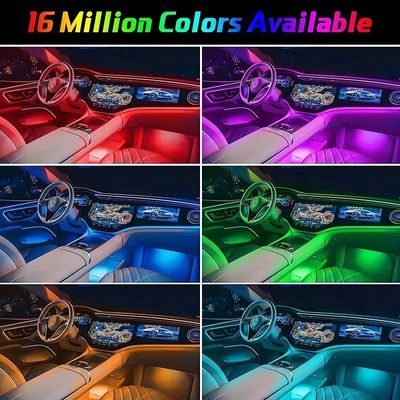 購入 夜間パーティー LED環境照明 車 4 モード ブルートゥース インテリア 車環境照明 オンライン製造